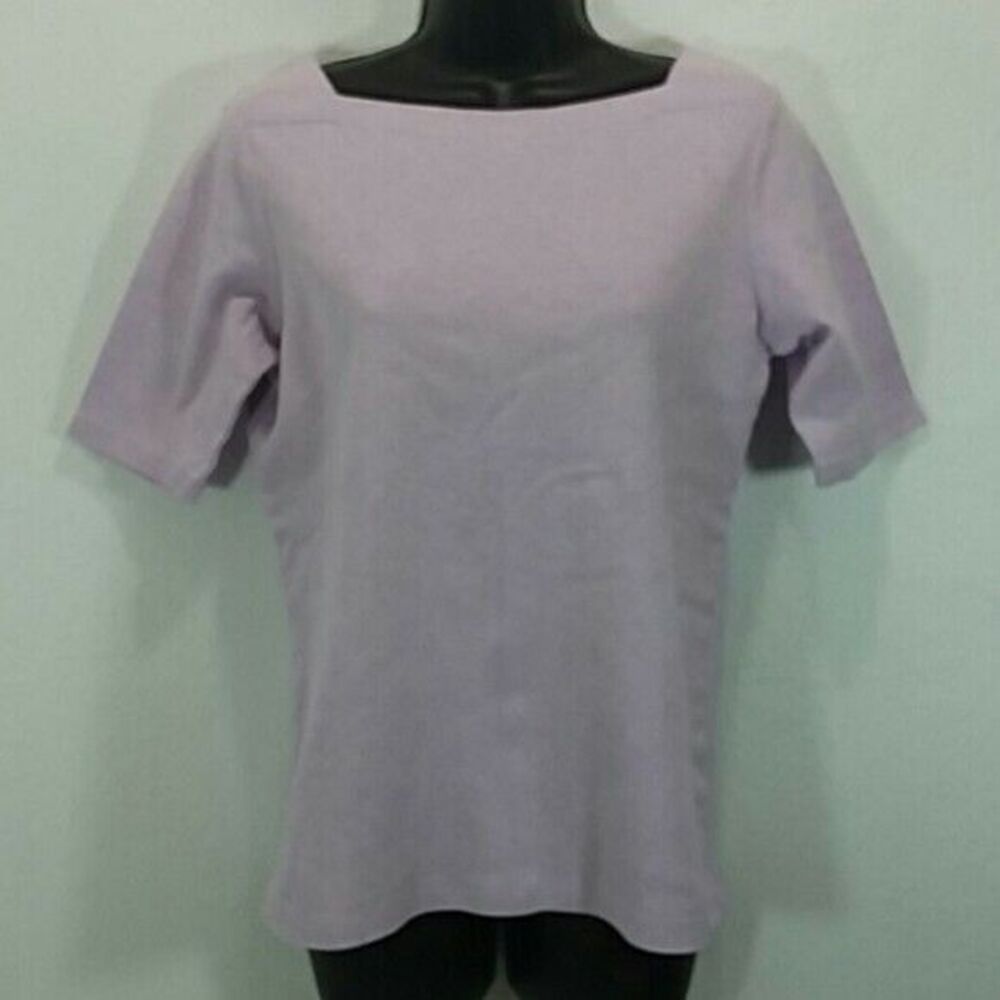 LL Bean women's size small regular purple short sleeve top *